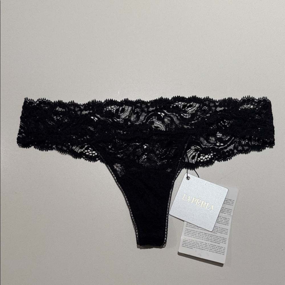 La Perla Freedom Black Lace Thong